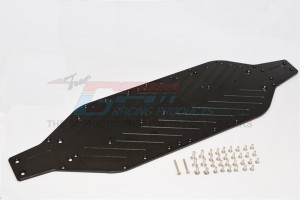 GPM XO016 ALUMINIUM 4MM MAIN CHASSIS TRAXXAS XO-01 SUPER CAR - XO016-BK