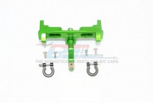 GPM SCX2U330R ALUMINIUM REAR BUMPER MOUNT D-RINGS TOW HOOK AXIAL RACING SCX10-II CRAWLER AXI31634 - GREEN - SCX2U330R-G