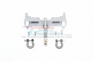 GPM SCX2U330R ALUMINIUM REAR BUMPER MOUNT D-RINGS TOW HOOK AXIAL RACING SCX10-II CRAWLER AXI31634 - GUN SILVER - SCX2U330R-GS