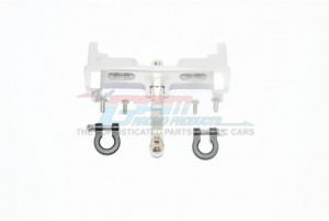 GPM SCX2U330R ALUMINIUM REAR BUMPER MOUNT D-RINGS TOW HOOK AXIAL RACING SCX10-II CRAWLER AXI31634 - SILVER - SCX2U330R-S