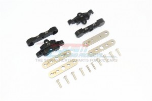 GPM TXMS089FR ALUMINUM FRONT & REAR LOWER ARM TIE BAR MOUNT 1/10 RC TRAXXAS MAXX MONSTER / 1/8 MAXX SLASH 6S - BLACK - TXMS089FR-BK