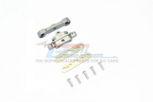 GPM TXMS008 ALUMINUM FRONT LOWER ARM TIE BAR MOUNT 1/10 RC TRAXXAS MAXX / 1/8 MAXX SLASH 6S MONSTER - GUN SILVER - TXMS008-GS