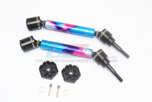 GPM TXMS123XHEX HARDEN STEEL+ALUMINUM F/R ADJUSTABLE CVD DRIVE SHAFT+HEX ADAPTER (SPLATTER PAINT VERSION) TRAXXAS 1/10 MAXX MONSTER - TXMS123XHEX-MIX1