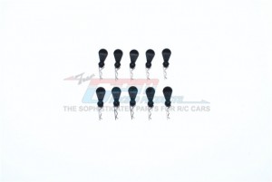 GPM BCM007 BODY CLIPS + SILICONE MOUNT FOR 1/16 TO 1/18 MODELS - BLACK - BCM007-BK